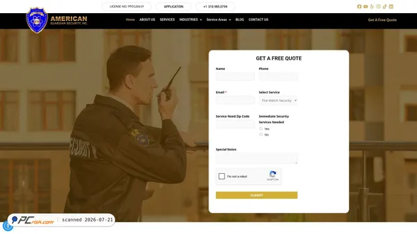 americanguardiansecurity.com screenshot