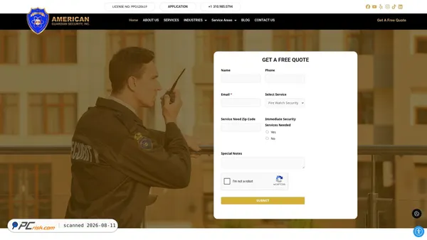 americanguardiansecurity.com screenshot