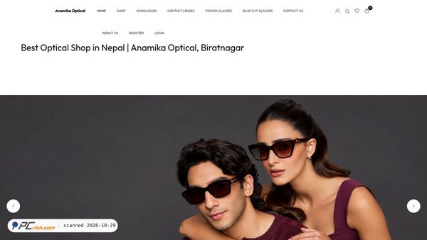 Screenshot di anamikaoptical.com