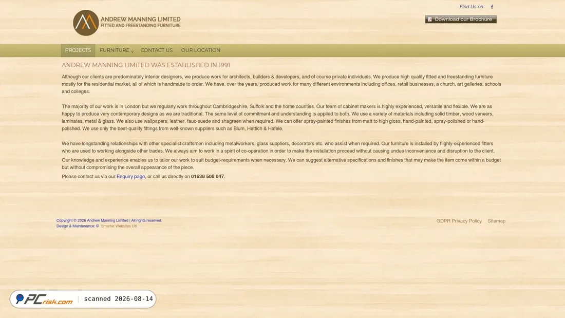 Screenshot of andrewmanning.co.uk