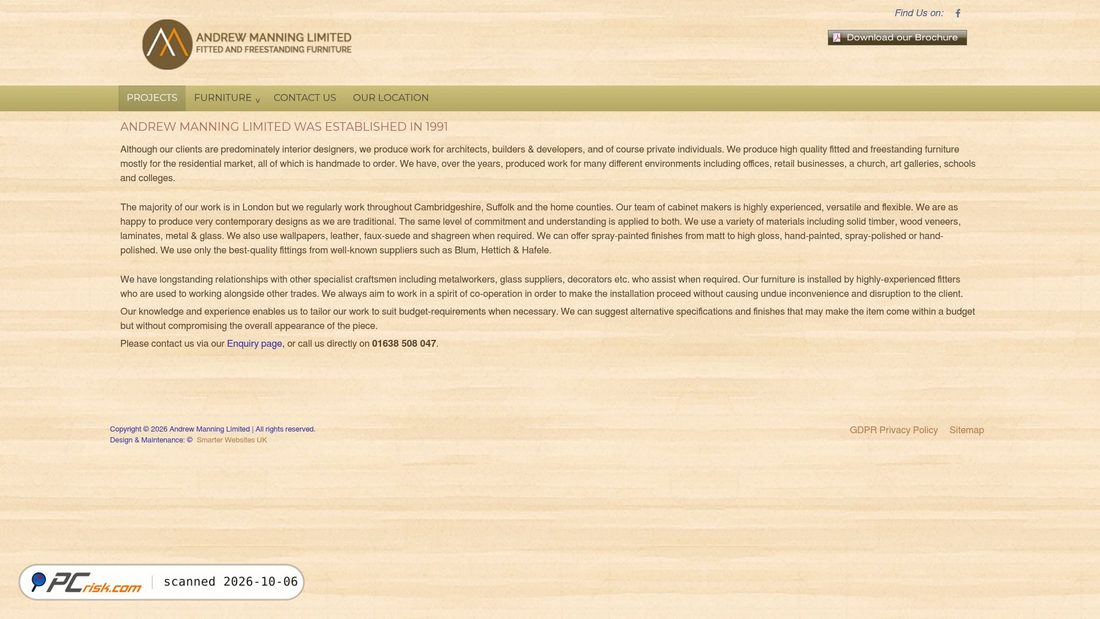 Screenshot von andrewmanning.co.uk