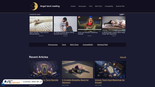 angeltarotreading.com screenshot