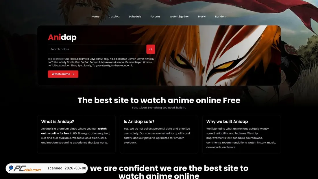 Screenshot of anidap.lol
