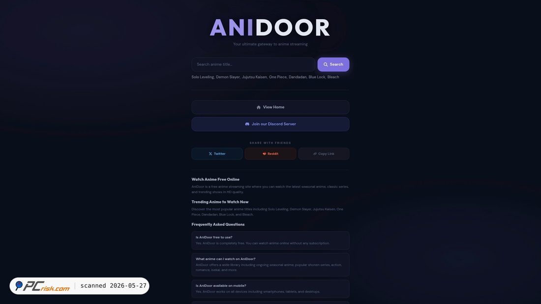 Screenshot of anidoor.me