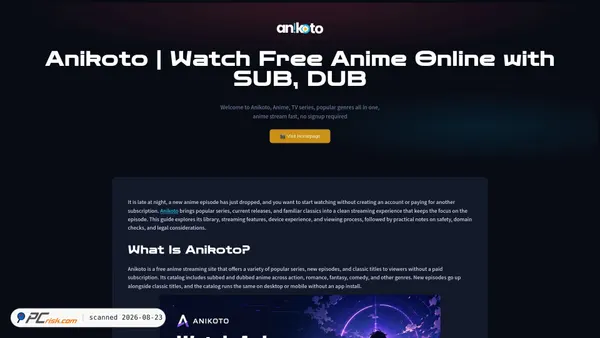 anikoto.com.im Screenshot