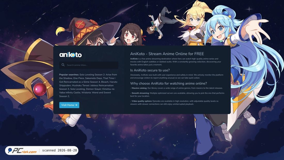 Screenshot of anikoto.net