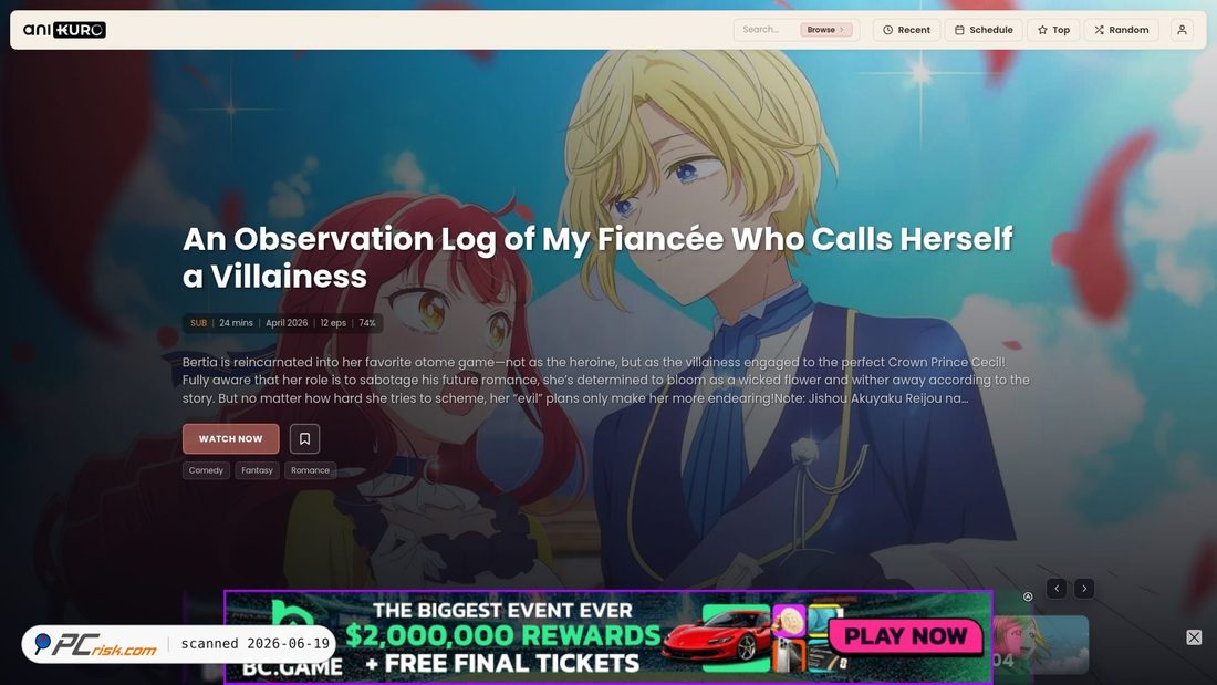 Screenshot of anikuro.to
