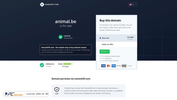 animal.be screenshot