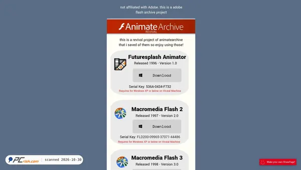 animatearchiverevival.straw.page Screenshot