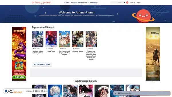anime-planet.com screenshot