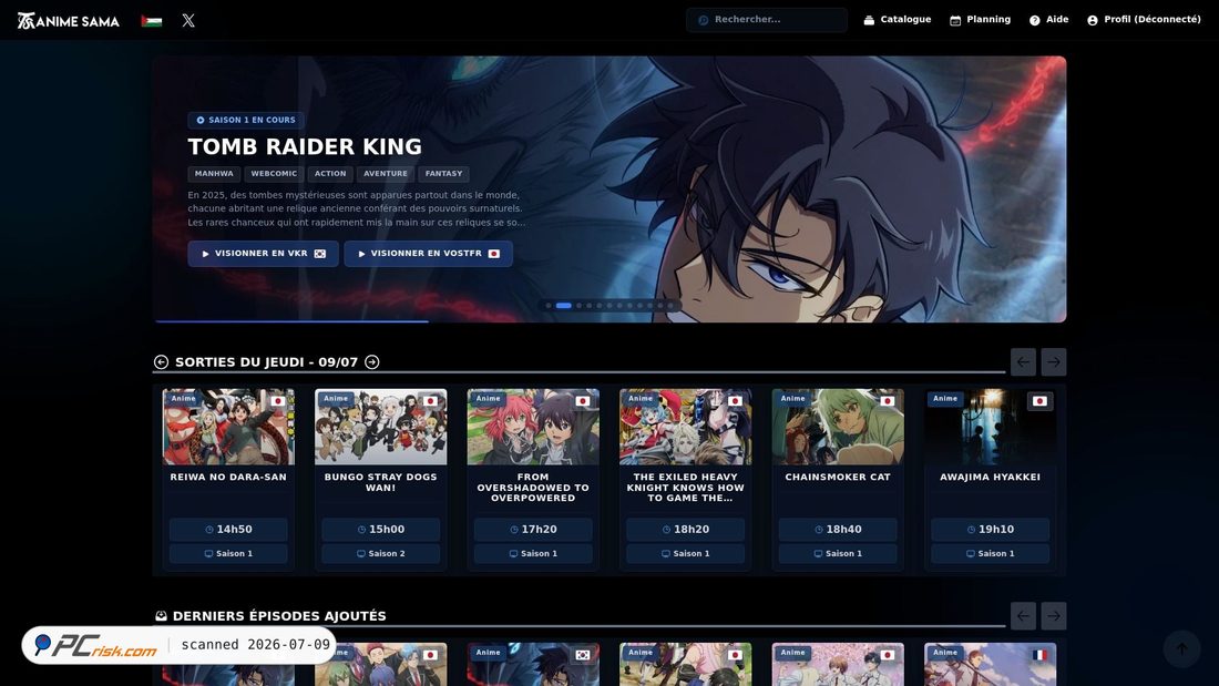 Screenshot of anime-sama.to