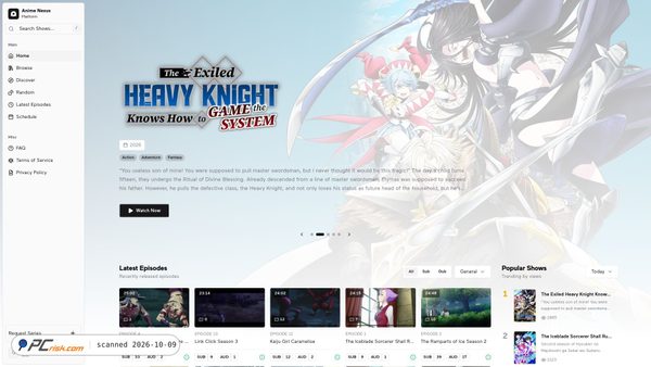 Screenshot di anime.nexus