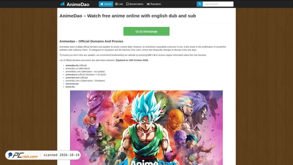 animedao.watch Screenshot