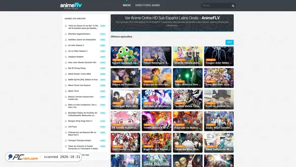 Screenshot van animeflv.or.at