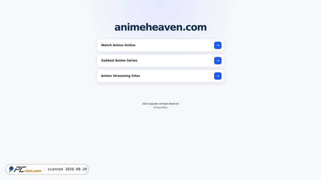 Screenshot von animeheaven.com