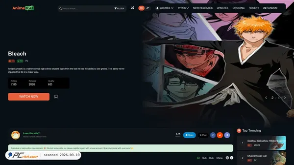 Screenshot van animekai.at