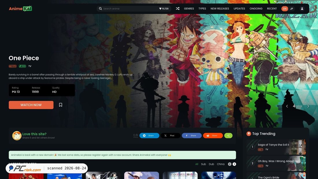 Screenshot di animekai.be
