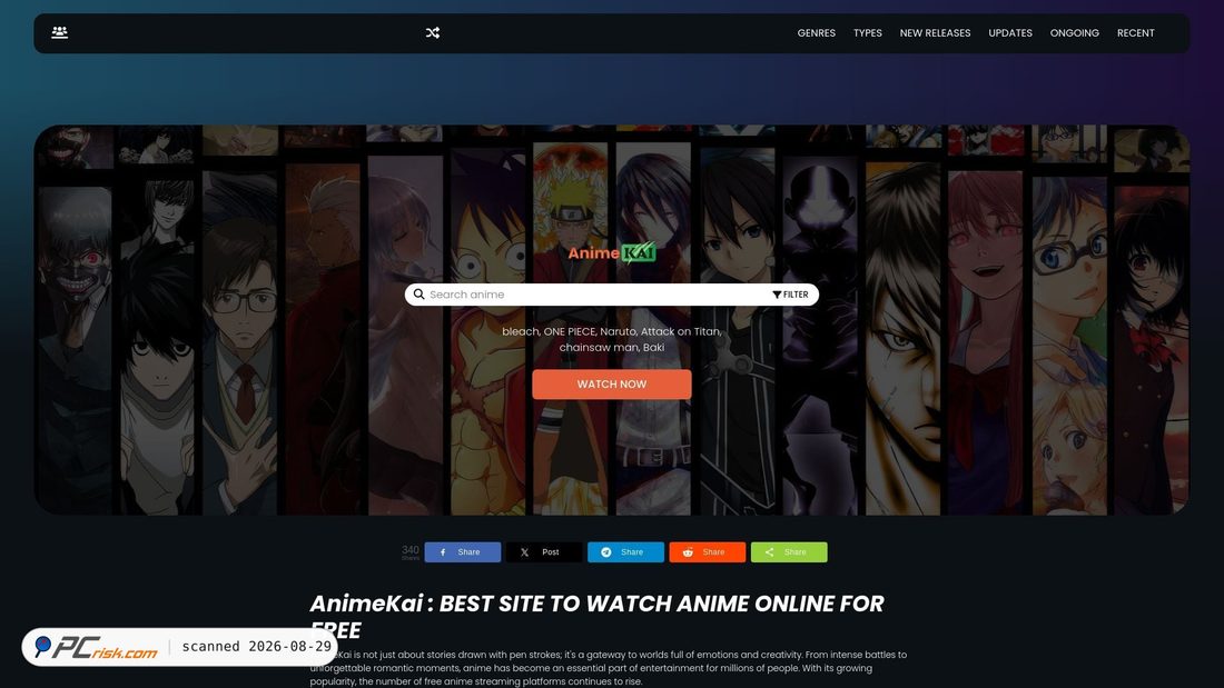 Screenshot von animekai.ro