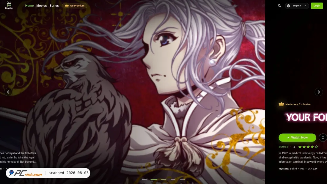 Screenshot of animekey.tv