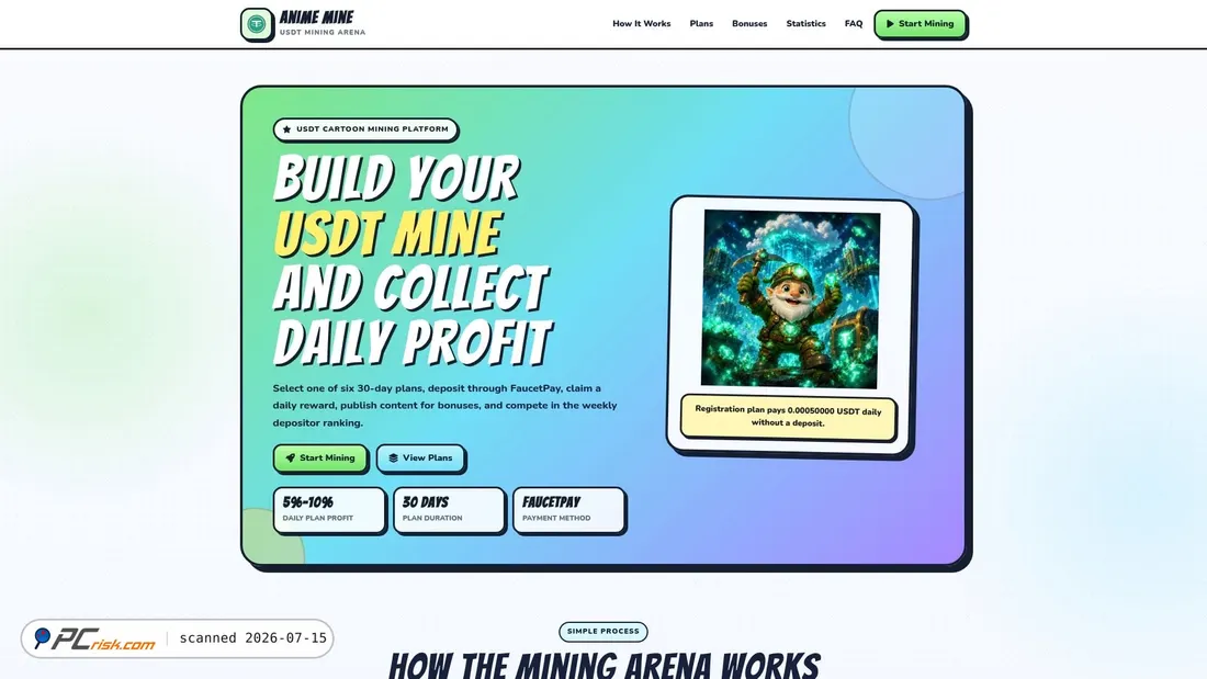 Screenshot of animemine.top