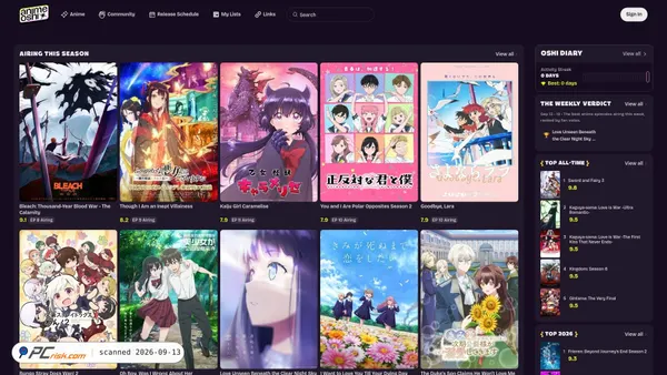 Zrzut ekranu animeoshi.com