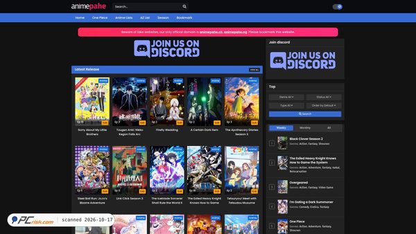 Screenshot di animepahe.ch