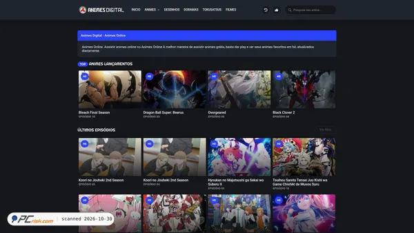 Captura de animesdigital.org