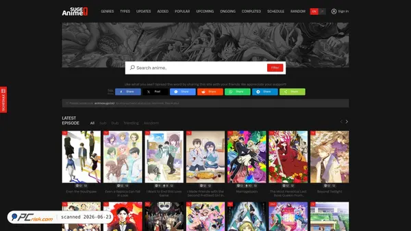 animesuge.cz screenshot