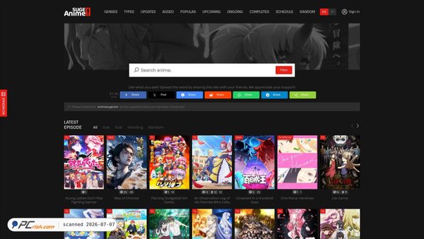animesuge.cz screenshot
