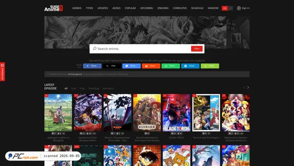 Capture d’écran de animesuge.cz