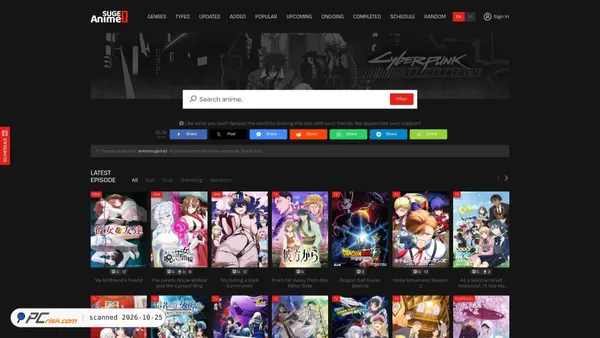 animesuge.cz screenshot