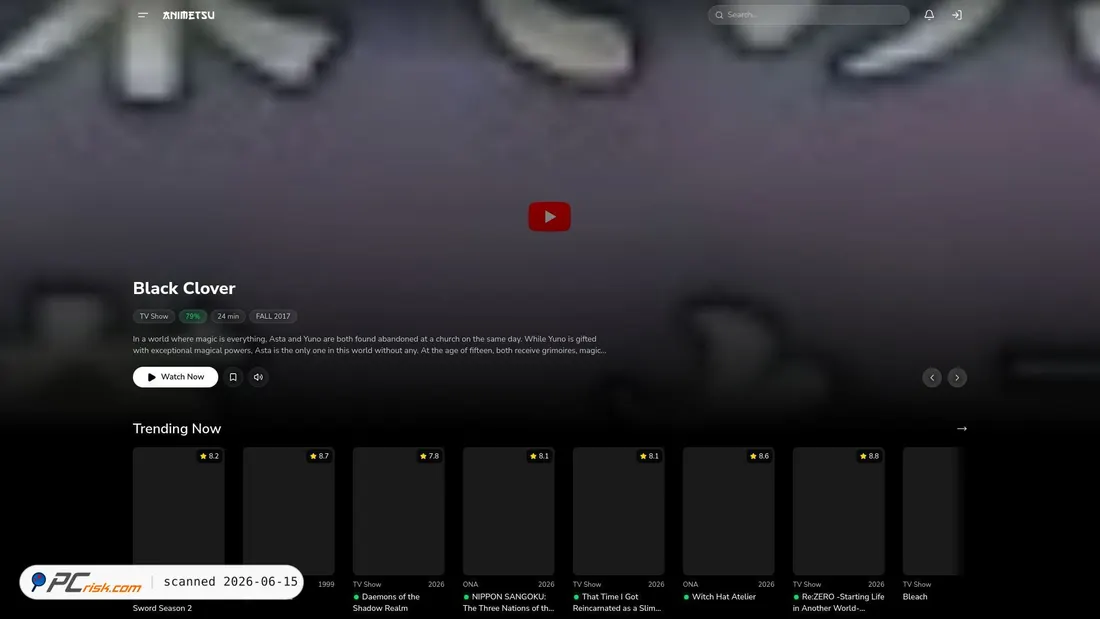Screenshot of animetsu.bz