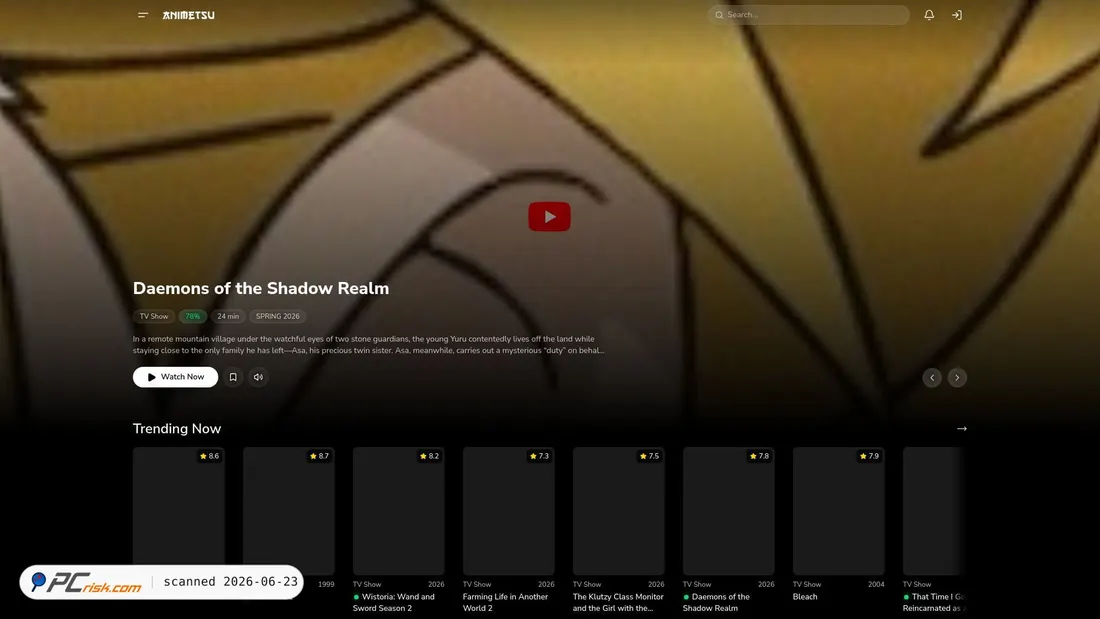 Screenshot of animetsu.bz