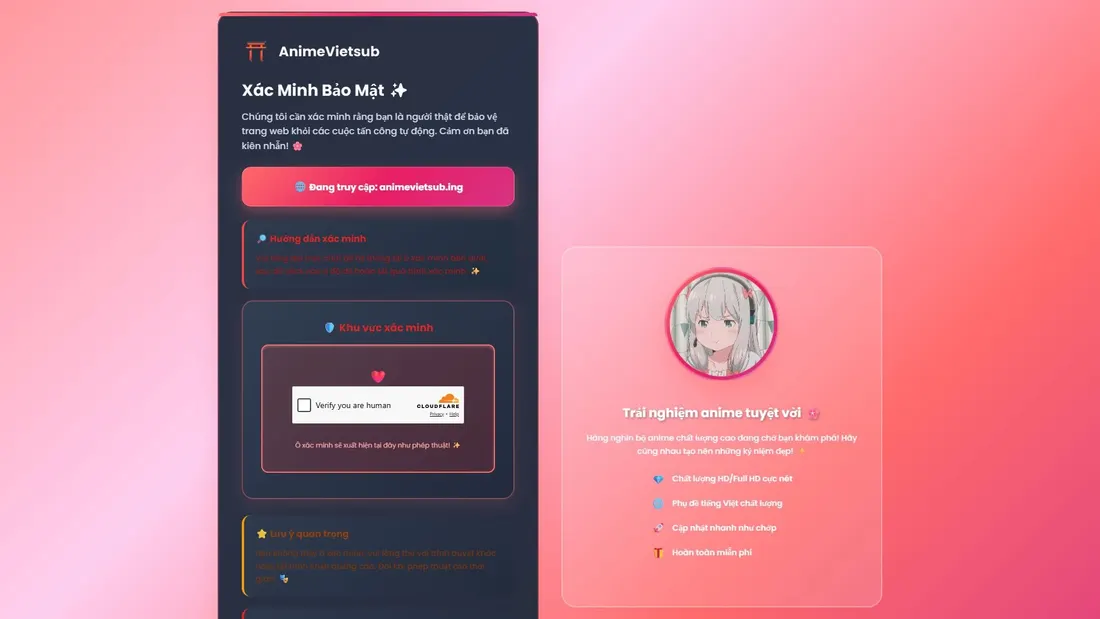 Screenshot of animevietsub.ing
