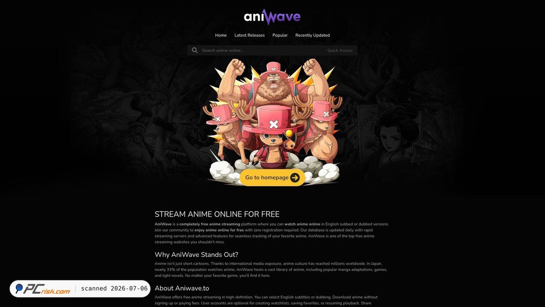 Screenshot of animewave.to