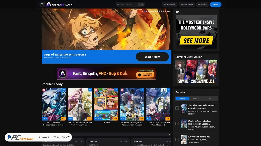 Screenshot of animotvslash.org