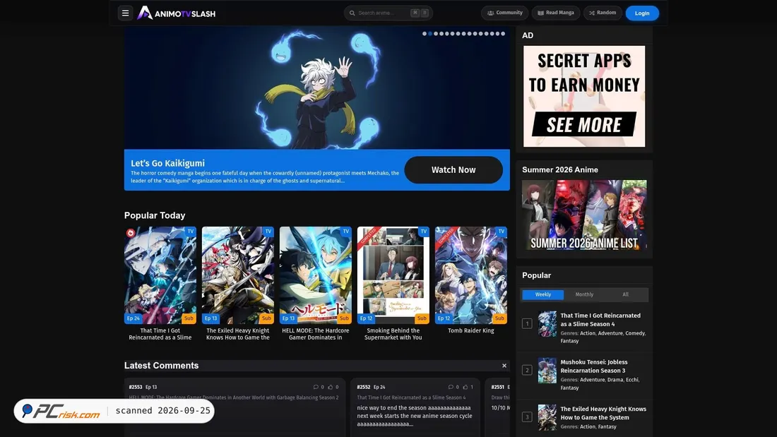 Screenshot van animotvslash.org