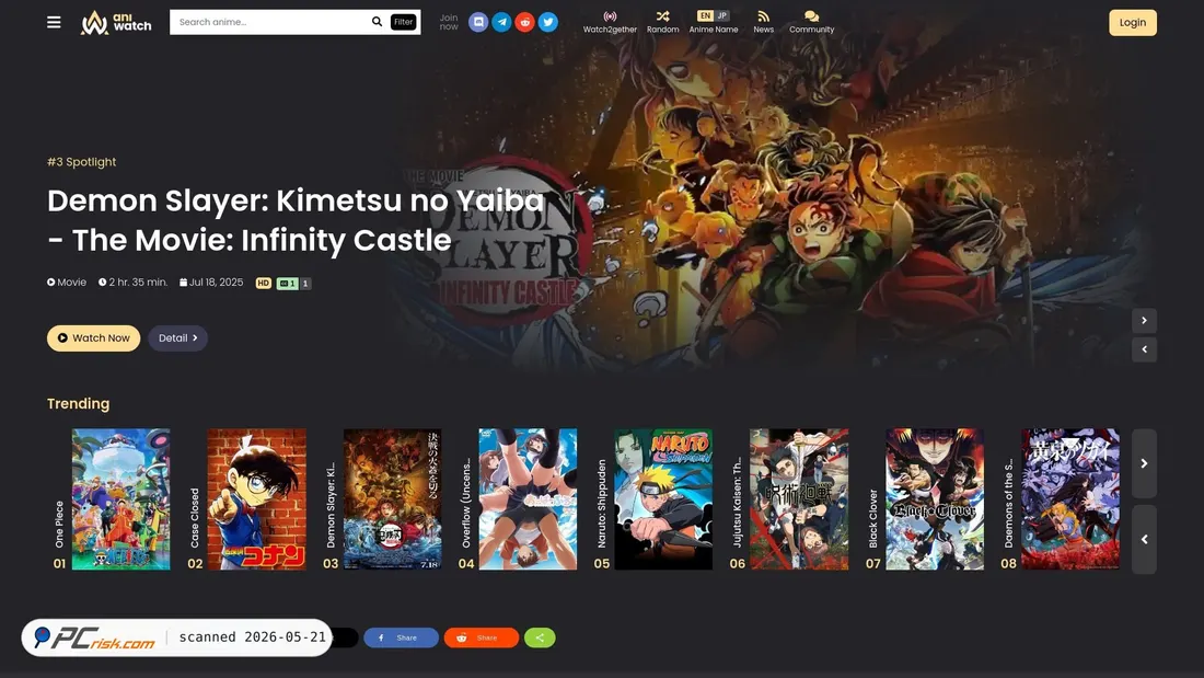 Screenshot of aniwatch.biz.pl