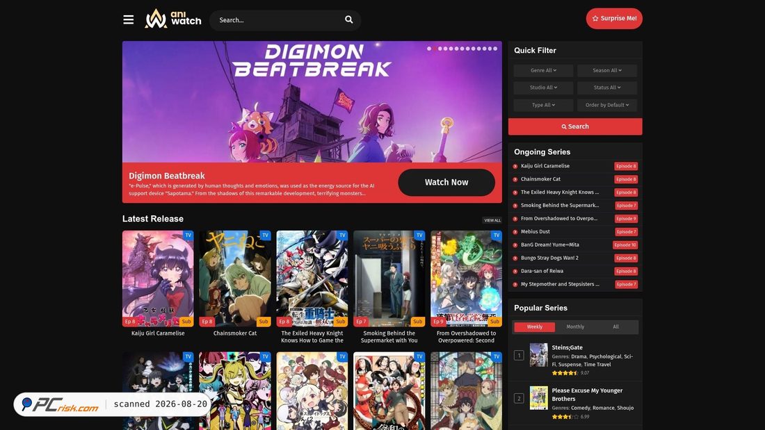 Screenshot of aniwatch.com.mx