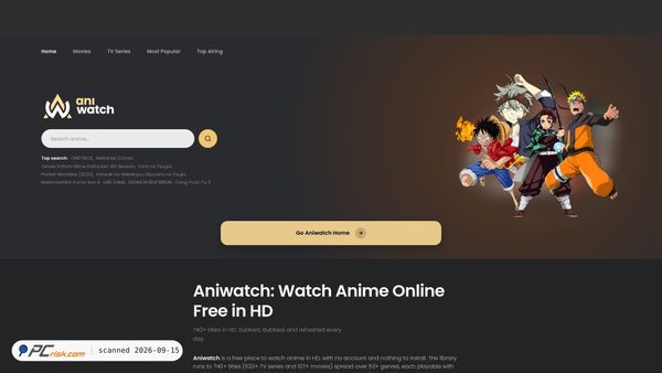 Capture d’écran de aniwatch.cx