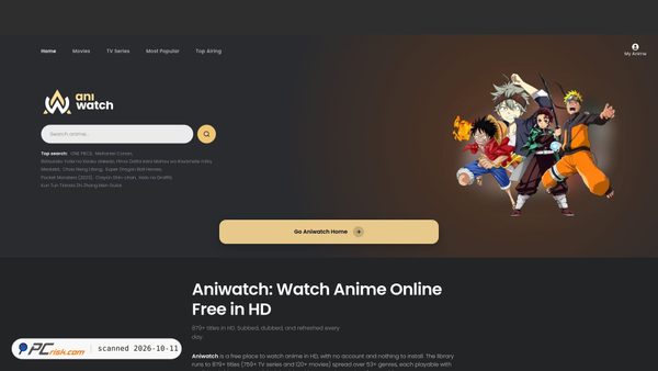 Screenshot di aniwatch.cx
