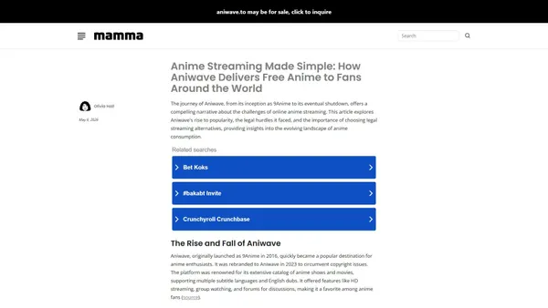 Screenshot van aniwave.to
