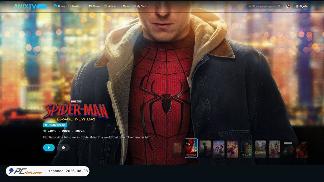 Screenshot von anixtv.us.cc