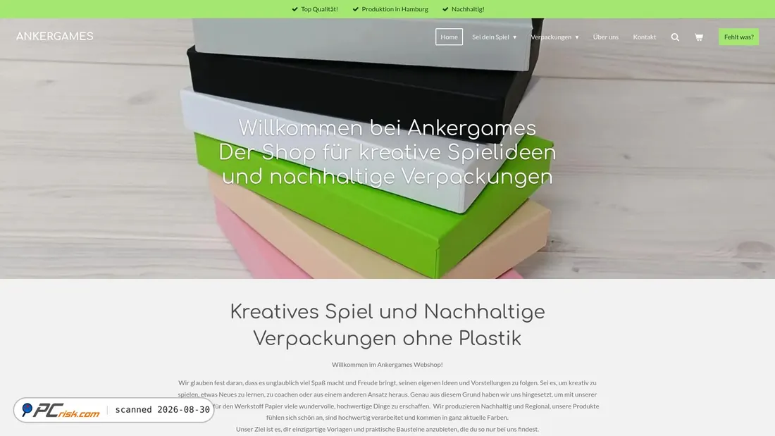 Screenshot von ankergames.com