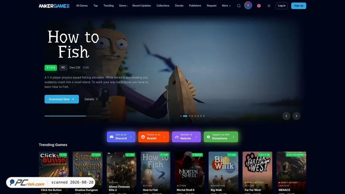 Capture d’écran de ankergames.net