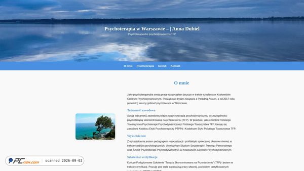 Capture d’écran de annadubielpsychoterapia.pl