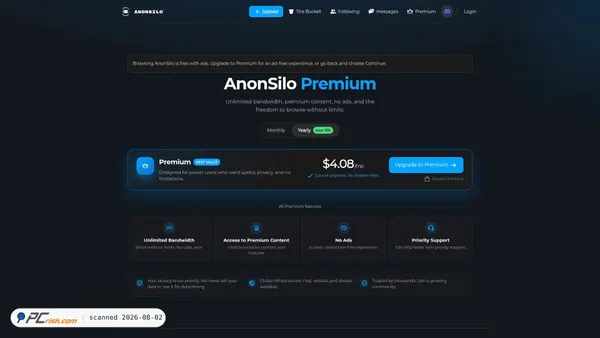anonsilo.com screenshot