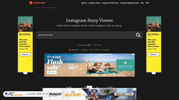 anonyig.com screenshot