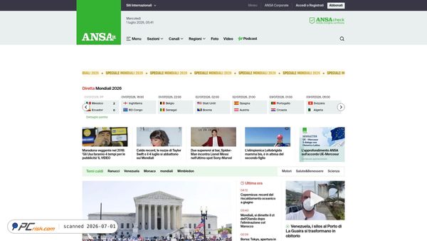 ansa.it screenshot