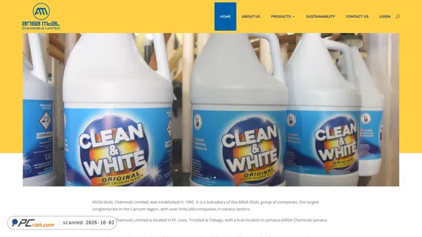 ansamcalchemicals.com screenshot